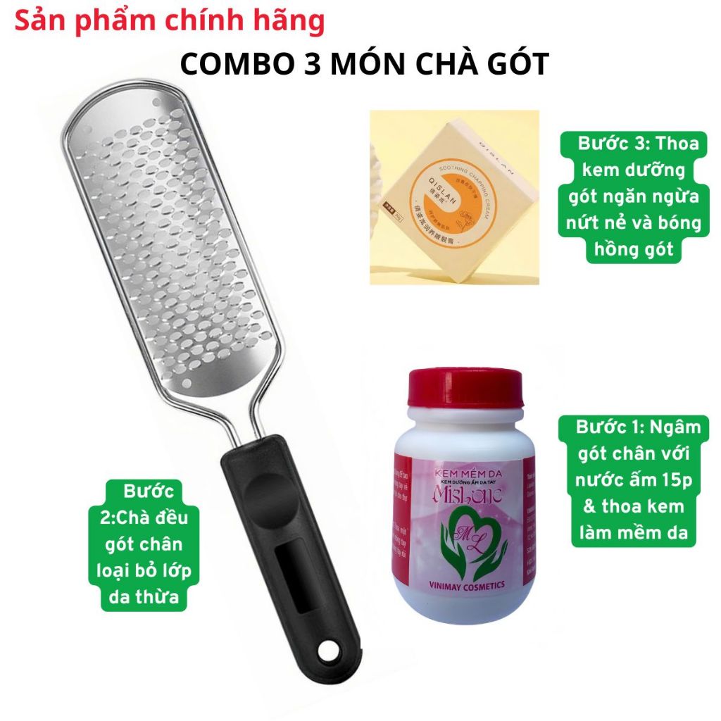[Ưu Đãi Sản Phẩm Mới] Combo 3 món chà gót chân thay lưỡi dành cho chị em làm tại nhà