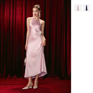 [New12] Đầm Dài Rosaline Silky Halter, Chất Vải Lụa Thoải Mái ,WDD088  SOME HOW STORE