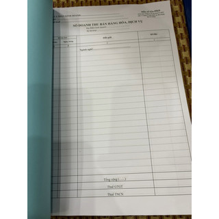 Sách - Sổ doanh thu bán hàng hoá dịch vụ S1a HKD  (100 trang - 2 mặt)