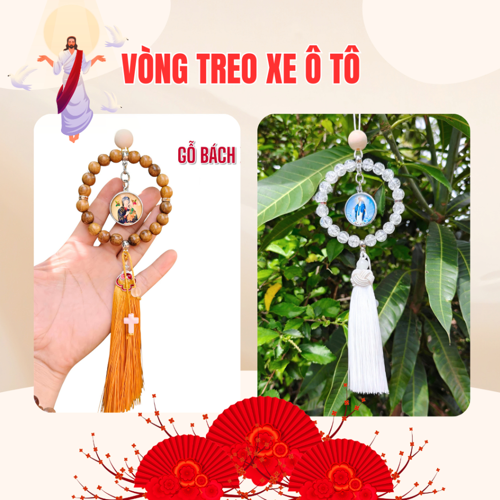 Vòng Treo Xe Công Giáo Được Làm Thủ Công. Quà Tặng Ý Nghĩa