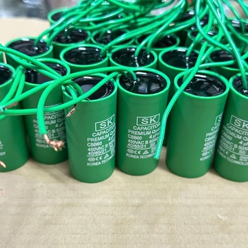 Tụ quạt trần , quạt cây , quạt cây , quạt treo tường loại 2uf - 2,5uf - 3uf - 4uf -5uf loại tốt SK KOREA kèm dây nối
