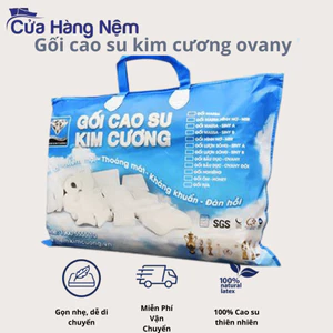 Gối Cao Su Oval Kim Cương 40x60x12