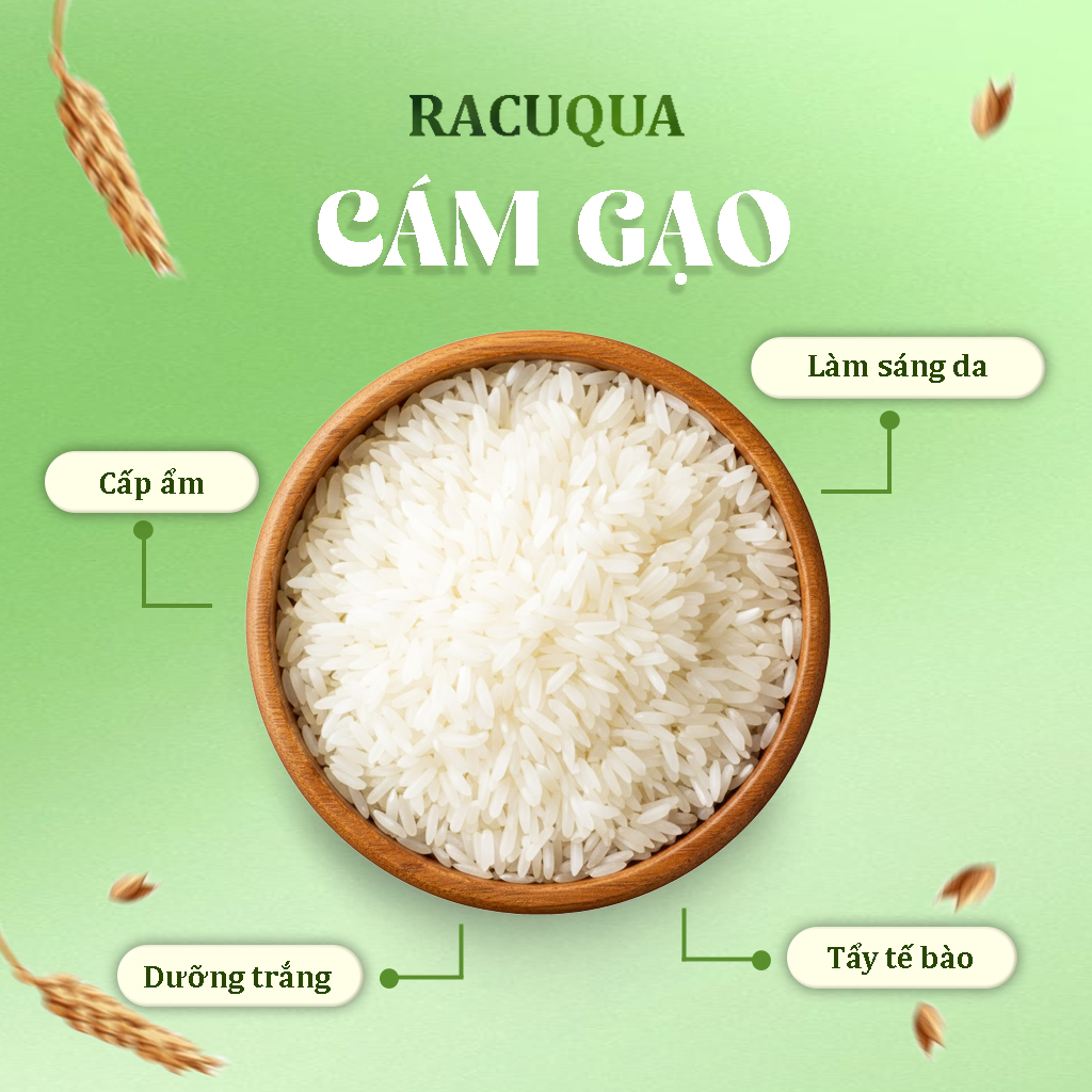 Bột Cám Gạo Đắp Mặt Làm Đẹp RACUQUA 75g Tiện Lợi