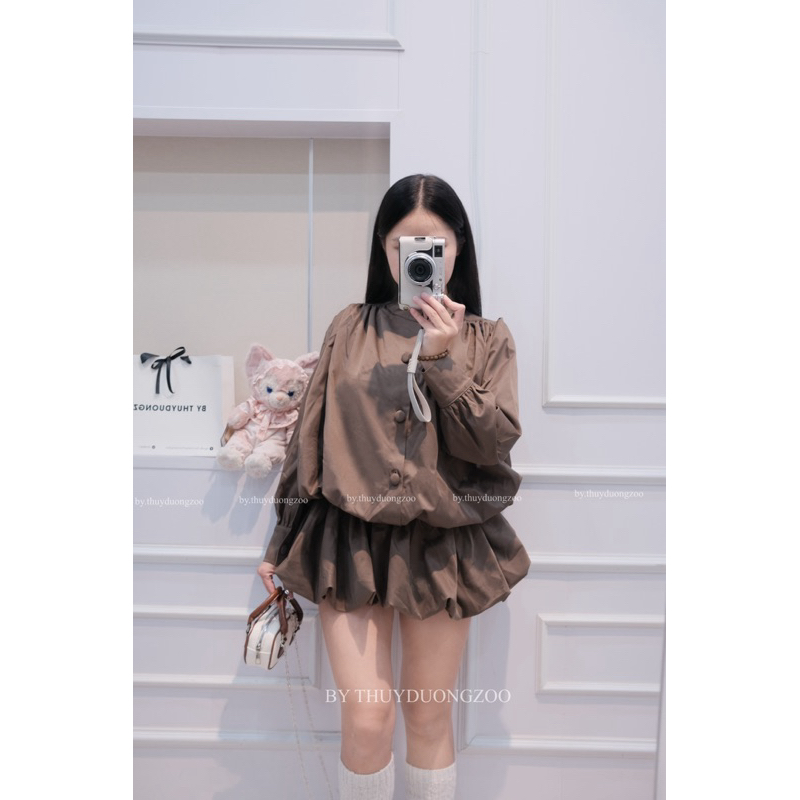 THUYDUONGZOO - SET JUM KAKI CHÂN VÁY BÍ BỒNG TIỀU THƯ DÀY DẶN SẴN