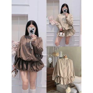 THUYDUONGZOO - SET JUM KAKI CHÂN VÁY BÍ BỒNG TIỀU THƯ DÀY DẶN SẴN