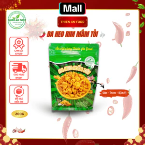 Da Heo Rim Mắm Tỏi Thiên An Food Túi 200G Đồ Ăn Vặt Siêu Giòn Rụm Đậm Vị