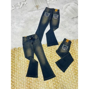 90-92cm Quần Jeans 9 Tấc Nữ Lưng Cao Co giãn Thời Trang