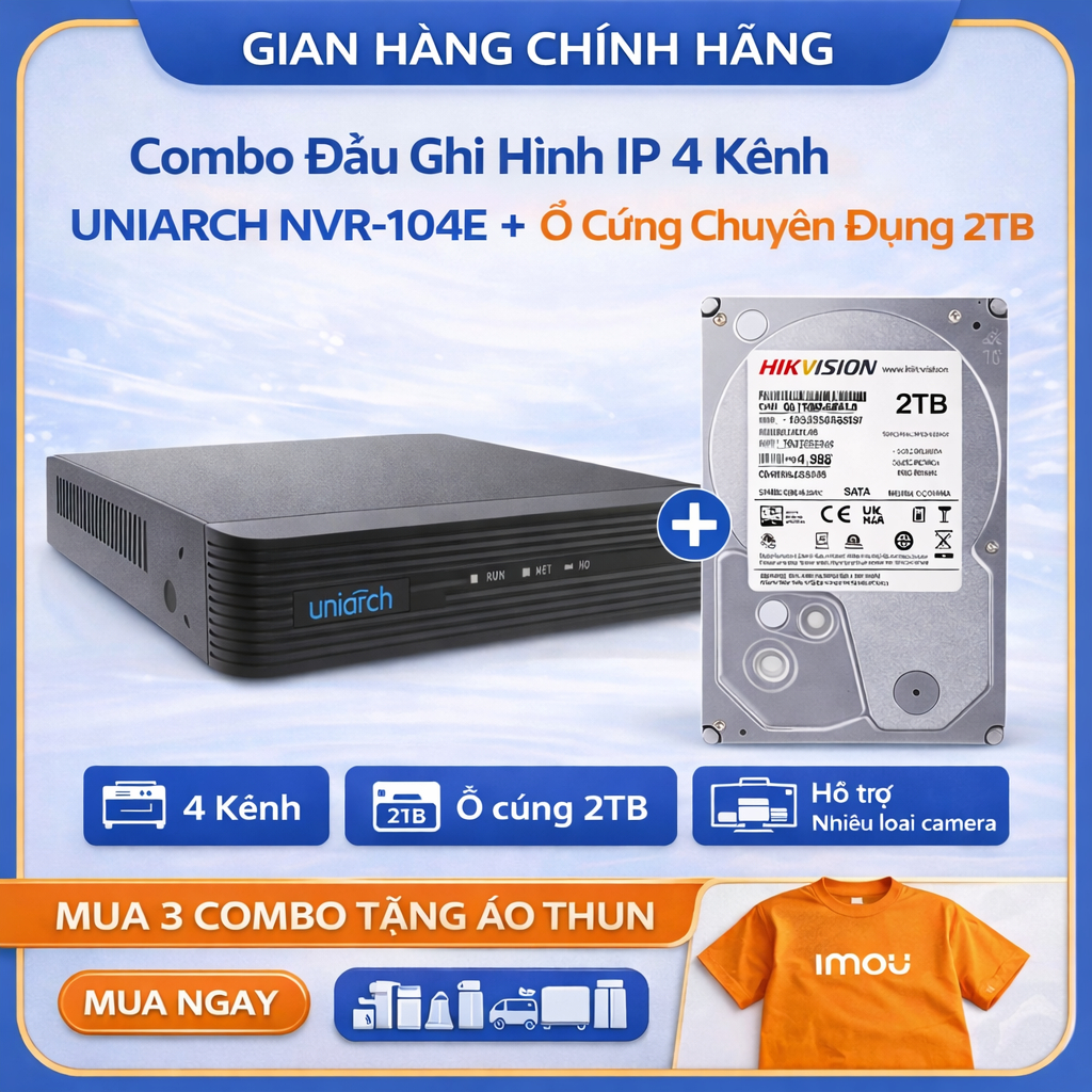 Đầu Ghi Hình UNIARCH XVR-104G 4 Kênh All-in-1 – Tương Thích Nhiều Loại Camera