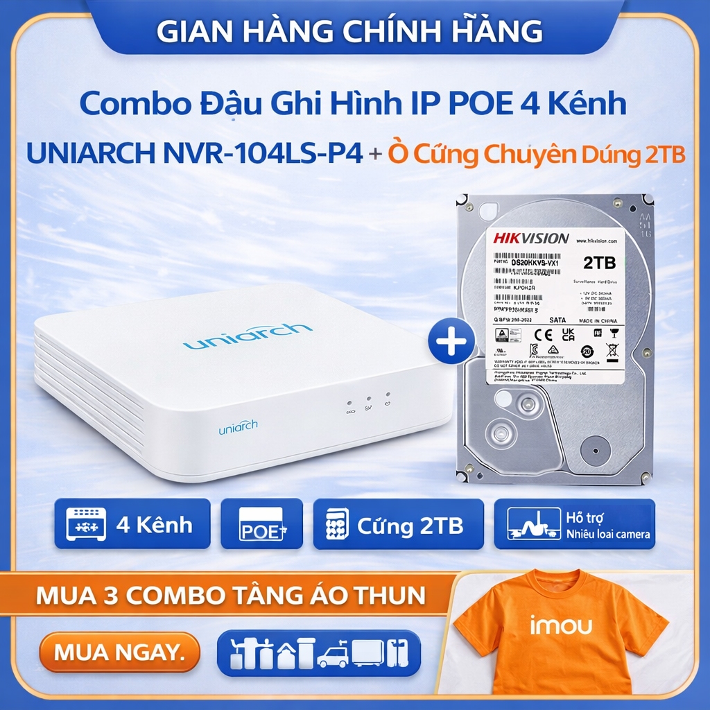 Đầu Ghi Hình UNIARCH XVR-104G 4 Kênh All-in-1 – Tương Thích Nhiều Loại Camera
