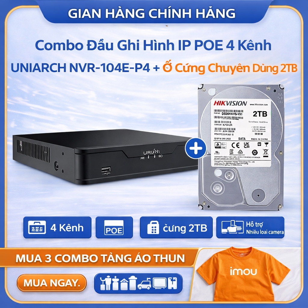 Đầu Ghi Hình UNIARCH XVR-104G 4 Kênh All-in-1 – Tương Thích Nhiều Loại Camera