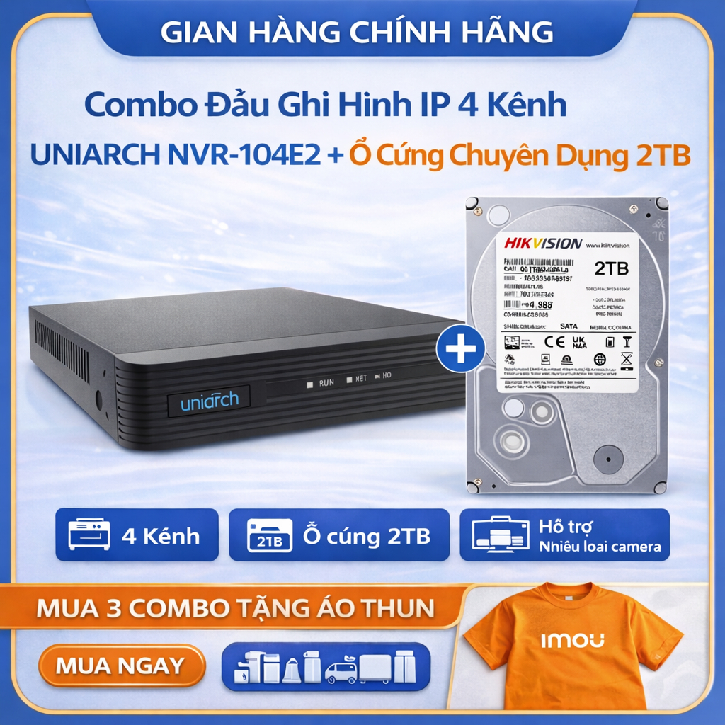 Đầu Ghi Hình UNIARCH XVR-104G 4 Kênh All-in-1 – Tương Thích Nhiều Loại Camera