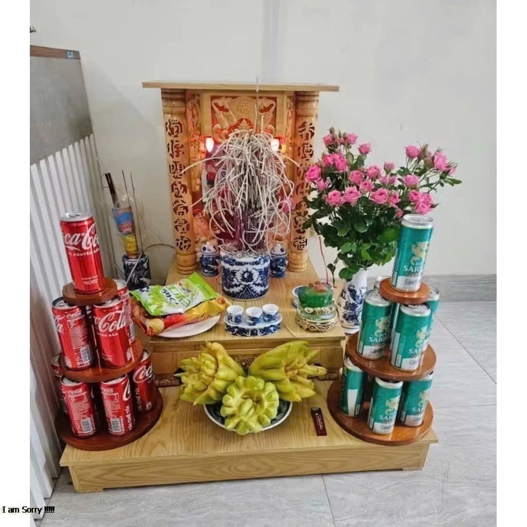 THÁP GỖ 3 TẦNG ĐỰNG BIA – NƯỚC NGỌT NGÀY TẾT