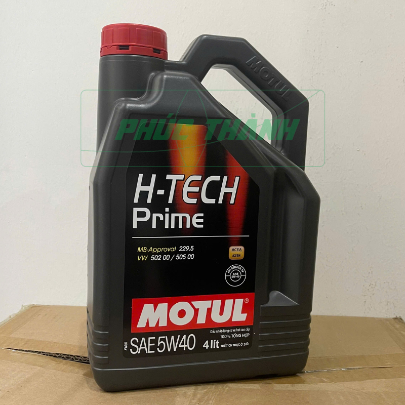Dầu Nhớt Tổng Hợp Toàn Phần Cho Xe Ô Tô MOTUL H-TECH PRIME 5W40 API SP A3/B4 4Lit - Chính Hãng