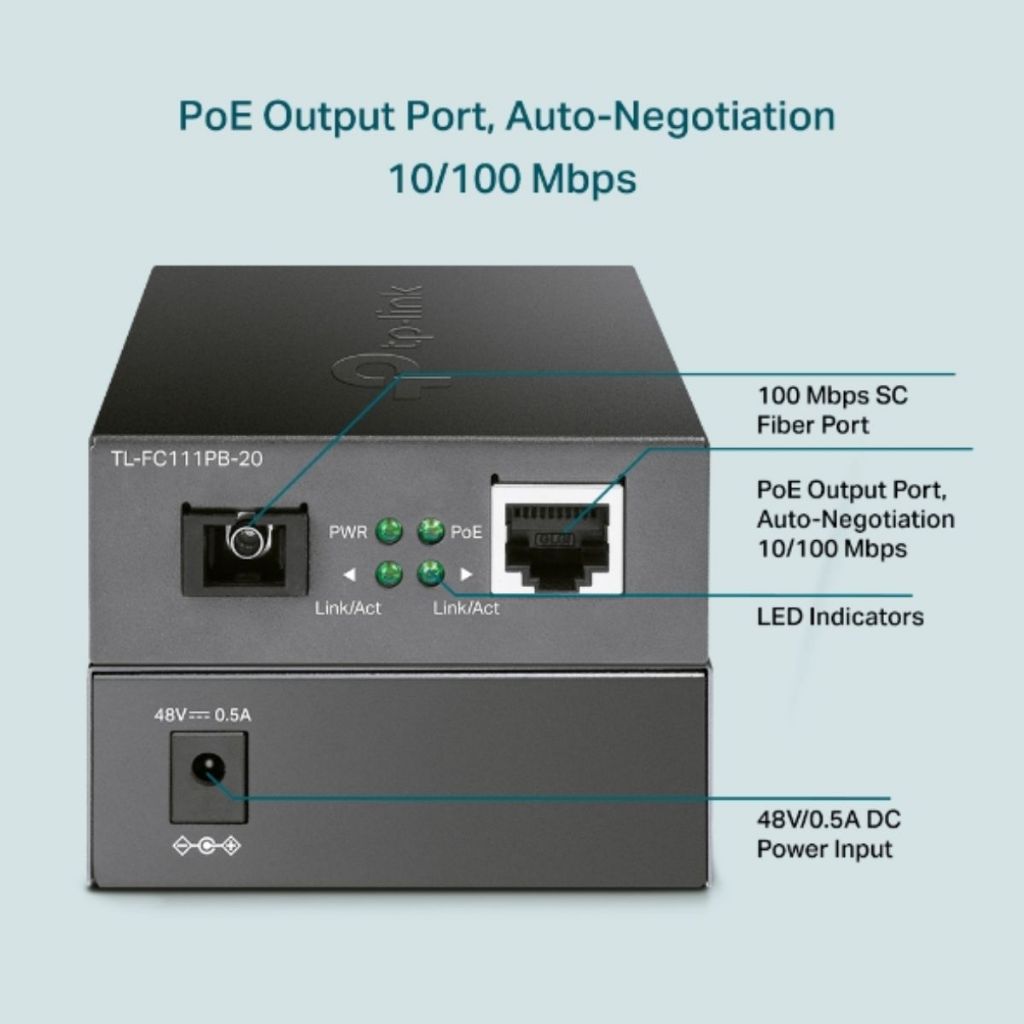Bộ Chuyển Đổi Quang Điện TP-Link TL-FC111PB-20 | Truyền Dẫn Ổn Định