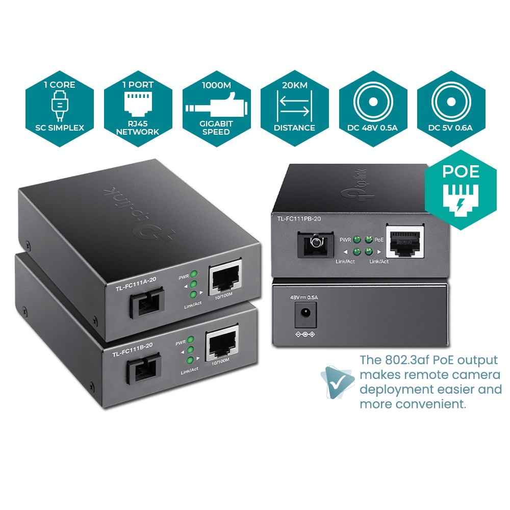 Bộ Chuyển Đổi Quang Điện TP-Link TL-FC111PB-20 | Truyền Dẫn Ổn Định