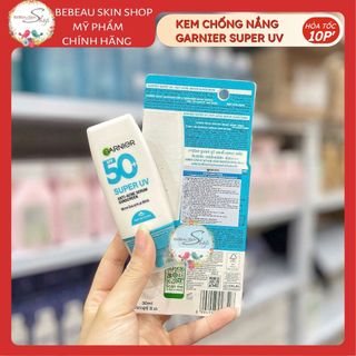 Kem Chống Nắng Phổ Rộng Garnier Super UV Anti-Acne Serum SPF50+ PA++++ Nhập Khẩu Chính Hãng 30ml