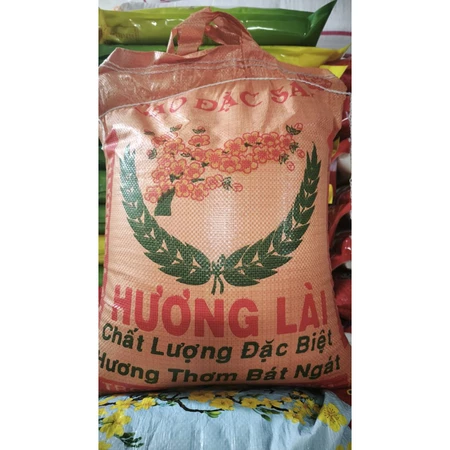Gạo Hương Lài:10kg Đặc Sản Long An-Dẻo Mềm Thơm Cơm Hạt Dài Vừa