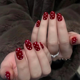 (HOẢ TỐC ) NAILBOX SƠN GEL ĐỎ ĐÔ CHẤM BI SIÊU XINH