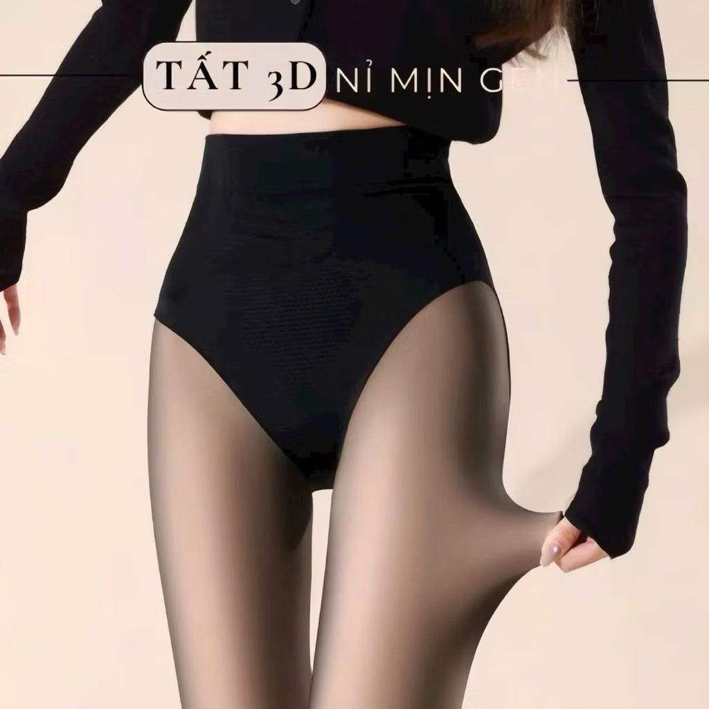 Tất Da Chân 3D Nỉ Mịn Cao Cấp – Quần Tất Nữ Co Giãn Tốt, Giữ Ấm, Che Khuyết Điểm Hoàn Hảo