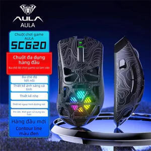 AULA SC620 chuột không dây Hollow Out Thiết kế nhẹ Ba chế độ 12000 DPI Game Office Mouse