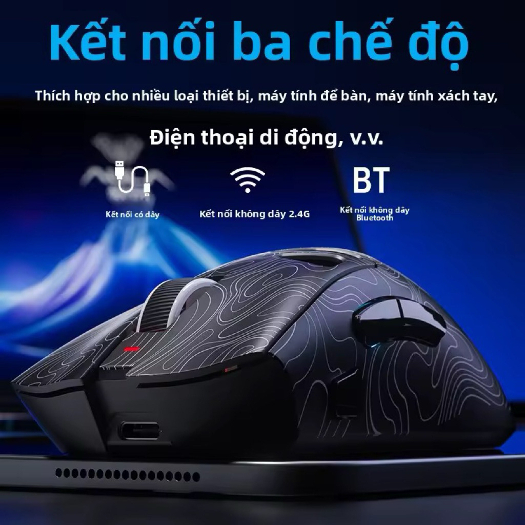 AULA SC620 chuột không dây Hollow Out Thiết kế nhẹ Ba chế độ 12000 DPI Game Office Mouse
