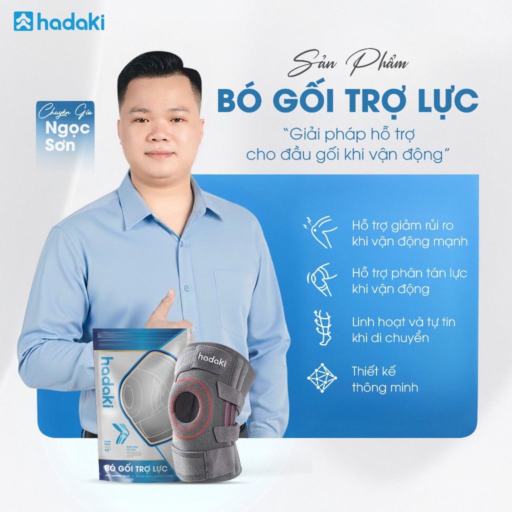 Combo 2 Bó Gối Trợ Lực HADAKI – Cố Định Khớp Gối, Chống Chấn Thương Khi Tập Thể Thao, Gym, Chạy Bộ