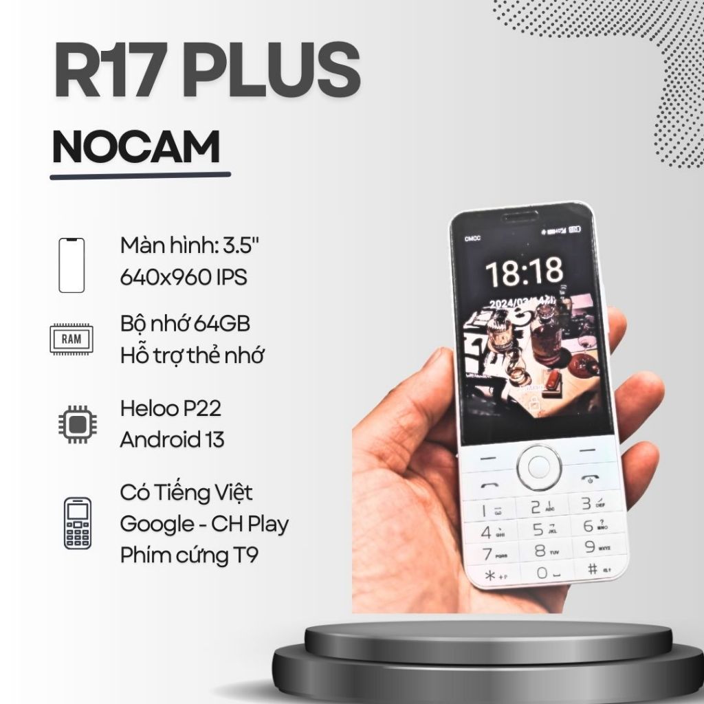Điện thoại R17 Plus - 2 Sim - Có hỗ trợ thẻ nhớ - Không Camera | Shopee ...