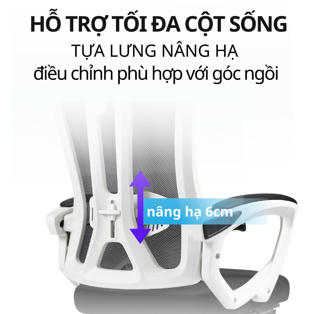 Ghế Chân Xoay Văn Phòng , Làm Việc Siêu Tiện Ích, Tay Cầm Nâng Hạ CTH-96-RDN Resdani | BigBuy360 - bigbuy360.vn