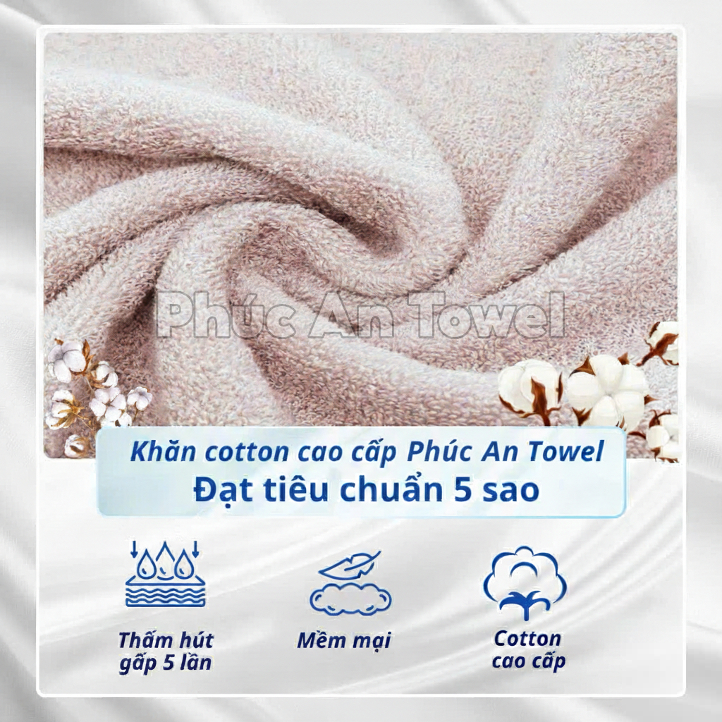 Khăn Mặt Cotton Cao Cấp,30x50cm, Khăn Lau Mặt Cho Bé, Khăn Mặt Gia Đình, Khăn Siêu Mềm Mịn Thấm Hút