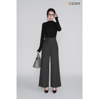 Quần Ống Rộng 𝐂𝐂𝐇𝐀𝐓 Dáng Suông Airi Hana Chất Liệu Dạ Cao Cấp 16QDZ8003ST