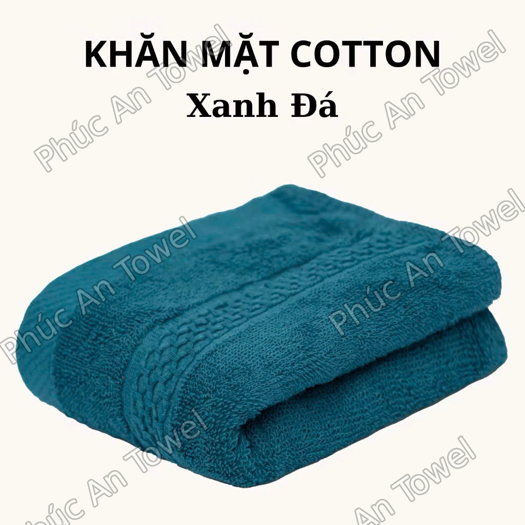 Combo 5 Khăn Mặt Phúc An Towel 30x50cm, Cotton 100%, Mềm Mại Siêu Thấm Hút, Không Xù Bông