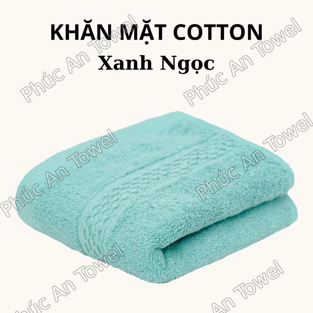 Combo 5 Khăn Mặt Phúc An Towel 30x50cm, Cotton 100%, Mềm Mại Siêu Thấm Hút, Không Xù Bông