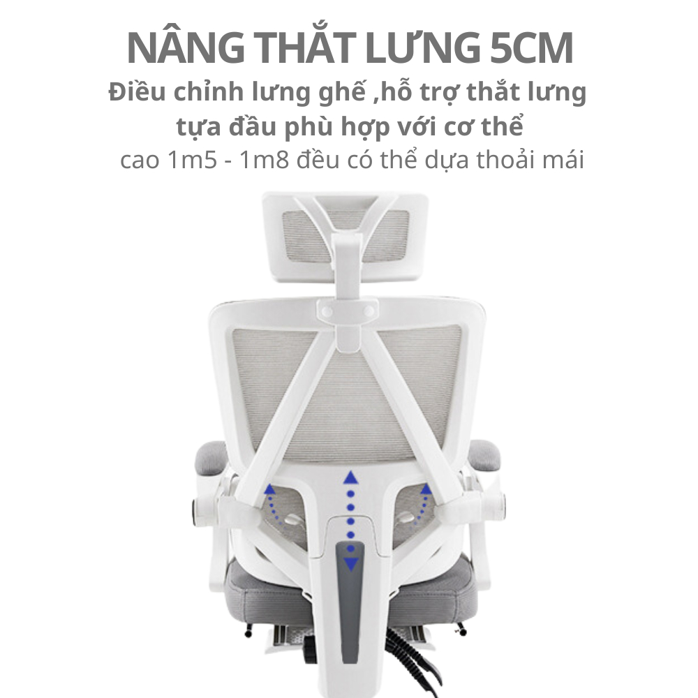 Ghế Chân Xoay Văn Phòng , Làm Việc Siêu Tiện Ích, Tay Cầm Nâng Hạ CTH-96-RDN Resdani | BigBuy360 - bigbuy360.vn