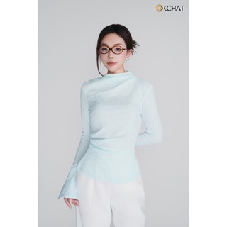 Áo Thun 𝐂𝐂𝐇𝐀𝐓 Dáng Ôm Xixi Xếp Ly Vai Chất Liệu Cao Cấp 25TDC2002OT