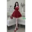 Đầm nữ tapta phối tơ cao cấp lệch vai đính ngọc sang trọng xòe công chúa hot trend