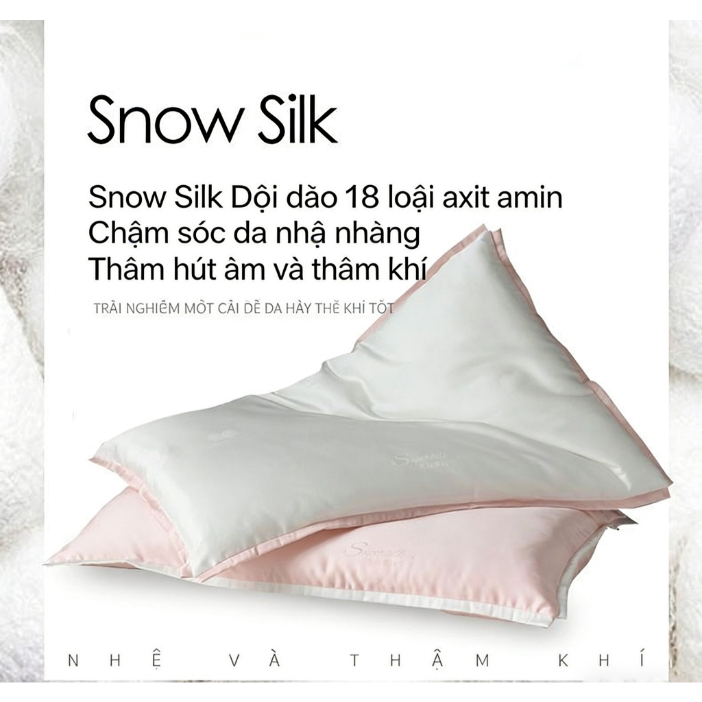 Gối Tencel Tơ Tằm Siêu Mềm - Nâng Đỡ Cổ, Ngủ Ngon, Cho Cả Gia Đình - HOT BÁN CHẠY