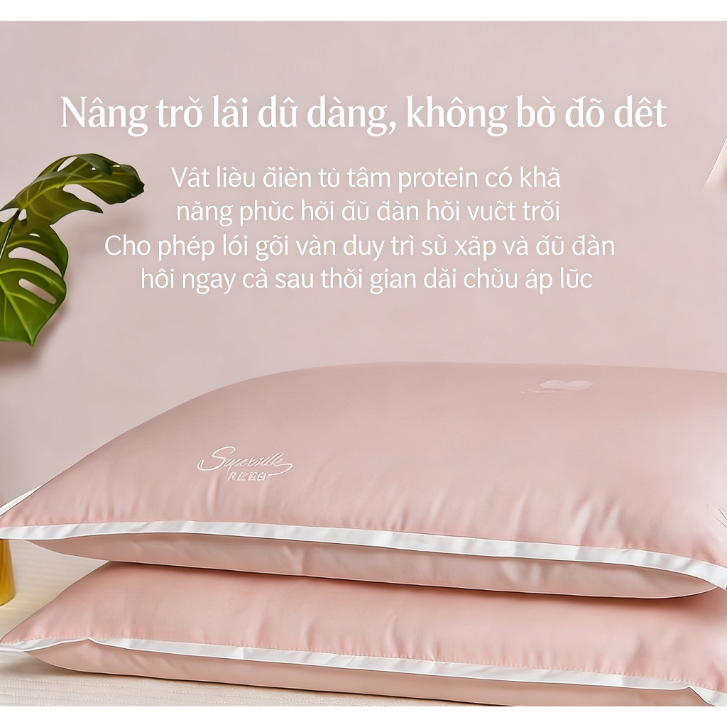 Gối Tencel Tơ Tằm Siêu Mềm - Nâng Đỡ Cổ, Ngủ Ngon, Cho Cả Gia Đình - HOT BÁN CHẠY