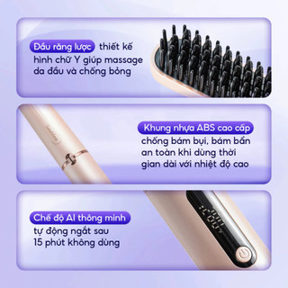 Lược Điện Chải Tóc Jc-888 & Jc-666 Chính Hãng Tạo Kiểu Chuyên Nghiệp, Uốn Duỗi Ép Tóc, Bảo Hành 2 Năm