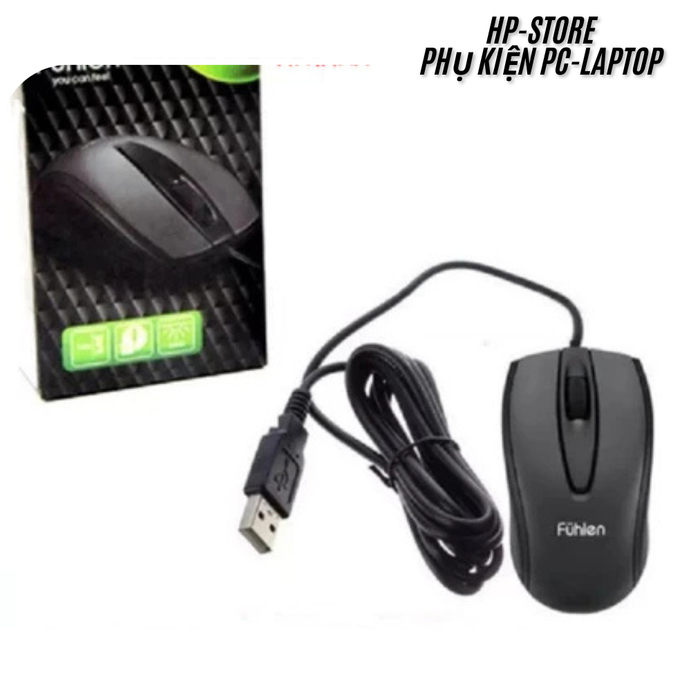 Combo Chuột Có Dây Fuhlen L102+Lót Razer - 1000 DPI Optical USB Dùng Cho Máy Tính Văn Phòng, BH 12T