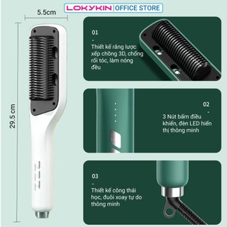 Lược Điện Chải Tóc Đa Năng Tạo Kiểu 2in1 Chuyên Nghiệp -Đầu Chải Nhiệt và Phun Sương Dưỡng Ẩm Tóc