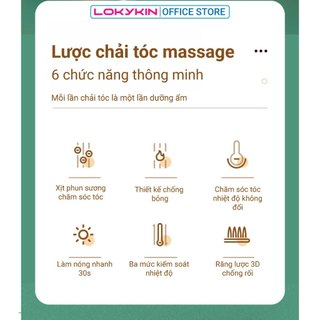 Lược Điện Chải Tóc Đa Năng Tạo Kiểu 2in1 Chuyên Nghiệp -Đầu Chải Nhiệt và Phun Sương Dưỡng Ẩm Tóc