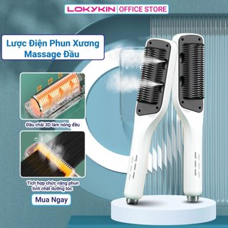 Lược Điện Chải Tóc Đa Năng Tạo Kiểu 2in1 Chuyên Nghiệp -Đầu Chải Nhiệt và Phun Sương Dưỡng Ẩm Tóc