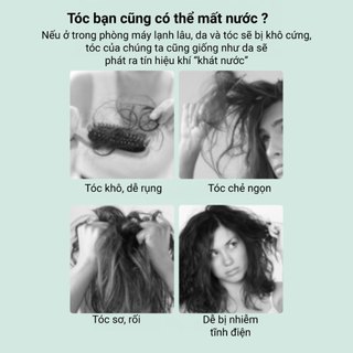 Lược Điện Chải Tóc Đa Năng Tạo Kiểu 2in1 Chuyên Nghiệp -Đầu Chải Nhiệt và Phun Sương Dưỡng Ẩm Tóc