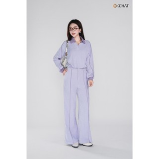 Set Đồ Nữ 𝐂𝐂𝐇𝐀𝐓 Dáng Suông Serenity Phối Cổ Chất Liệu Nhung Mềm Mịn 25BDN2020ST