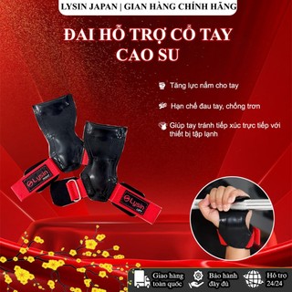 Lysin đai bảo vệ cổ tay da lộn, dây kéo lưng liftting straps găng tay tập gym deadlift nâng tạ  chống trượt thoáng khí