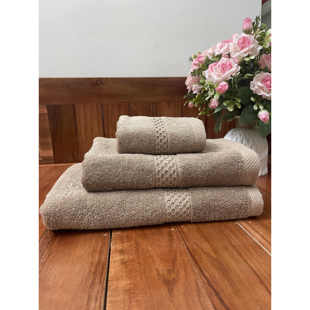 Bộ 2 Khăn Tắm Phúc An Towel 60x120cm, Cotton Cao Cấp, Mềm Mịn Thấm Hút, Không Ra Màu