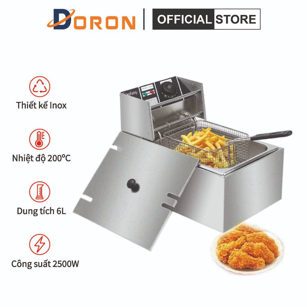 Nồi chiên ngập dầu SUNNY 2500W nhiệt độ cao, sôi cực nhanh