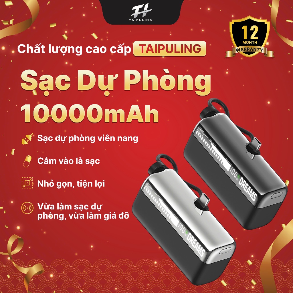 sạc dự phòng D021 Chính Hãng TAIPULING ,Củ Sạc có chứng nhận CCC,BH 12 Tháng