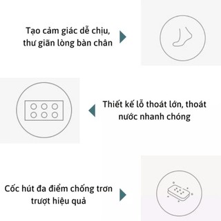 Thảm Lót Nhà Tắm YATASMART Chống Trơn Trượt Chất Liệu Caosu Siêu Bền Bám Dính Tốt Thoát Nước Nhanh
