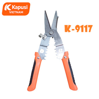 Kìm Đa Năng Trợ Lực 5 Trong 1 Kapusi K-9117 – Bấm Cos, Cắt, Tuốt, Tách, Uốn Dây Chuyên Nghiệp, Bh 12 tháng